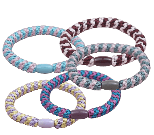 5 Haargummis Kordel 5 Haargummis Kordel