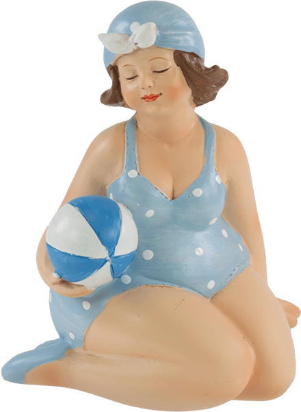 Dekofigur Manu Badefigur Strandfigur