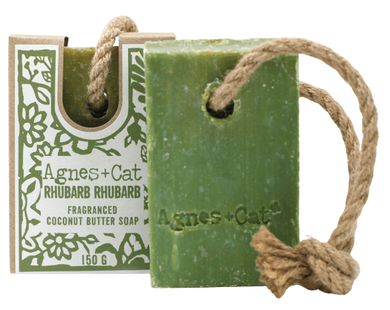 Kordelseife Rhubarb Agnes+Cat Kordelseife Rhabarber
