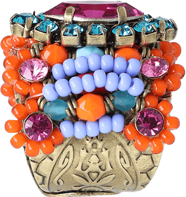 Paisley African Ring Multi