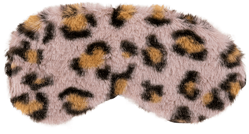 Kuschel-Schlafmaske aus Plüsch Leo rosa Schlafmaske aus Plüsch Blau ohne Hintergrund