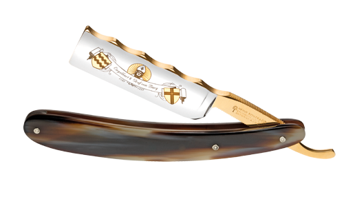 Rasiermesser Graf Engelbert II Böker Rasiermesser Graf Engelbert II vergoldet ohne Hintergrund