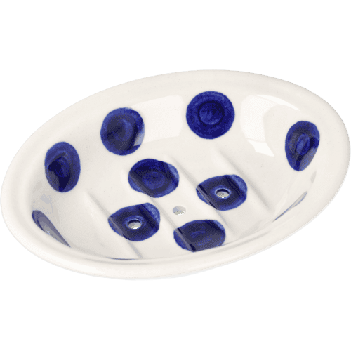 Seifenablage Bunzlauer Creme mit Punkten Seifenablage Bunzlauer Creme mit Punkten