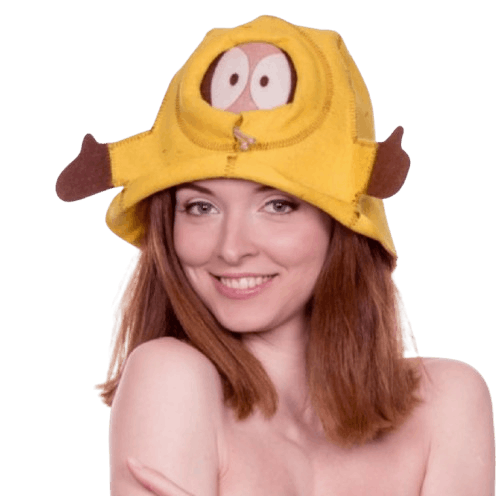 Sauna-Hut gelb Sauna-Hut gelb