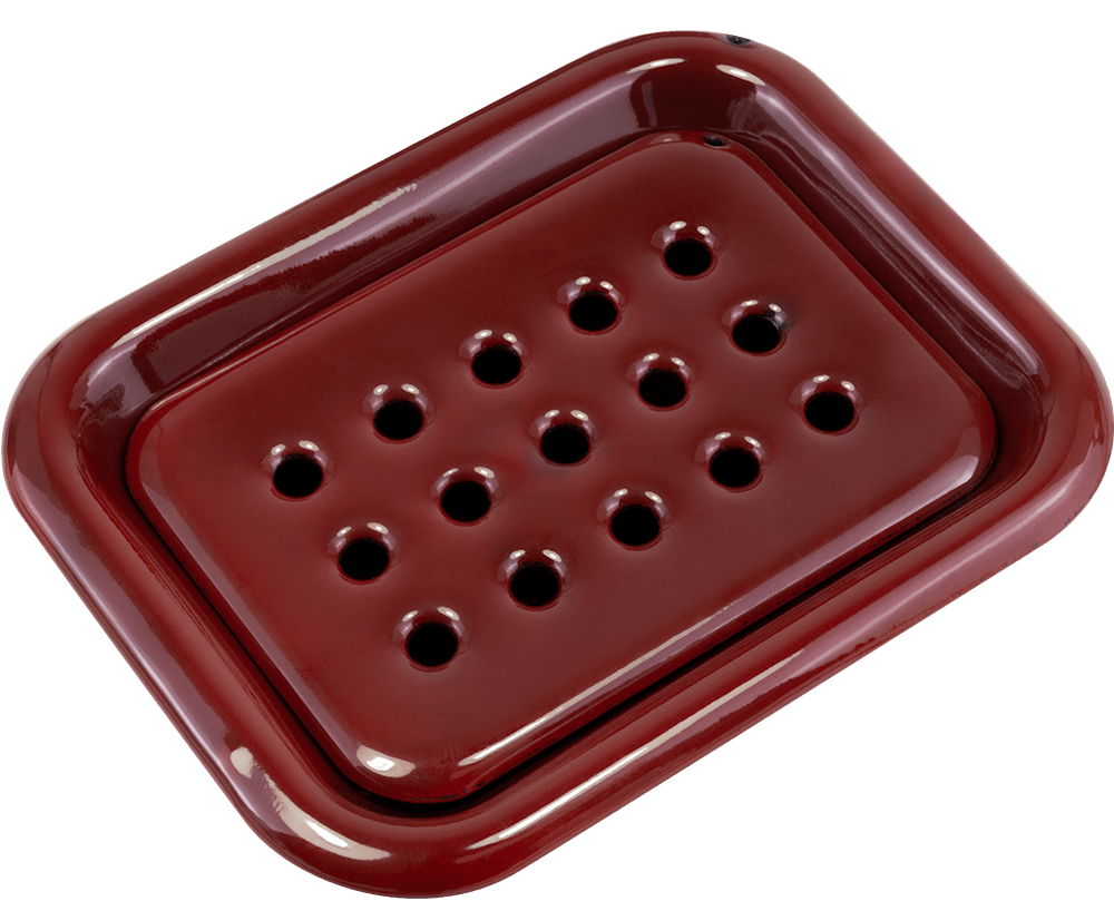 Seifenablage Emaille stehend Rubinrot Seifenablage Emaille stehend Rubinrot