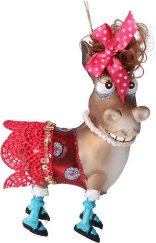 Anhänger Glitzer-Esel türkis