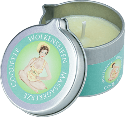 Wolkenseifen Körperöl- und Pflegekerze Coquette ohne Hintergrund