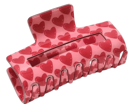 Haarkralle Hearts Pink Wolkenseifen Haarkralle Hearts Pink