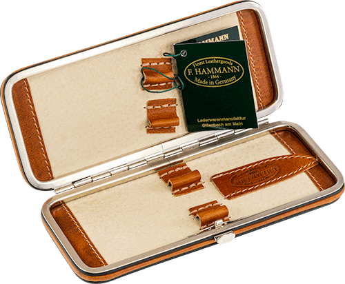 Maniküre-Etui Leder Hellbraun leer (groß) Maniküre-Etui Leder Hellbraun leer (groß)