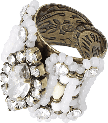 Paisley African Ring Weiß Paisley African Ring Weiß