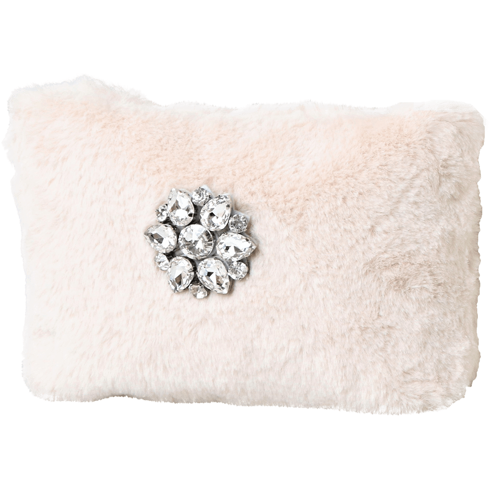 Kunstfellbeutel Juwel Rosa Kunstfellbeutel Juwel Rosa ohne Hintergrund