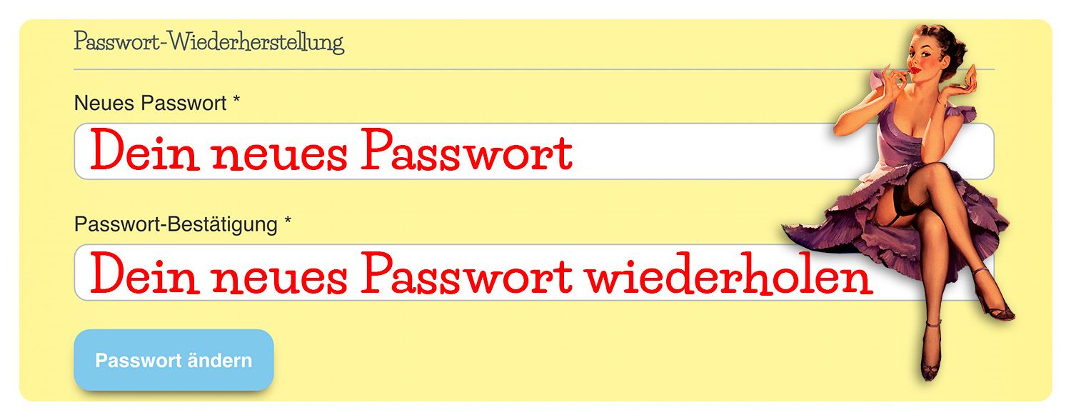 Neues Passwort screenshot