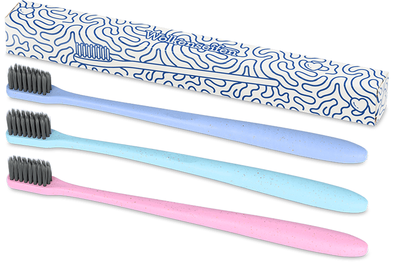 Zahnbürste Biokunststoff Kohle