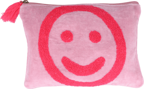 Samttasche Smiley Pink Samttasche Smiley Pink
