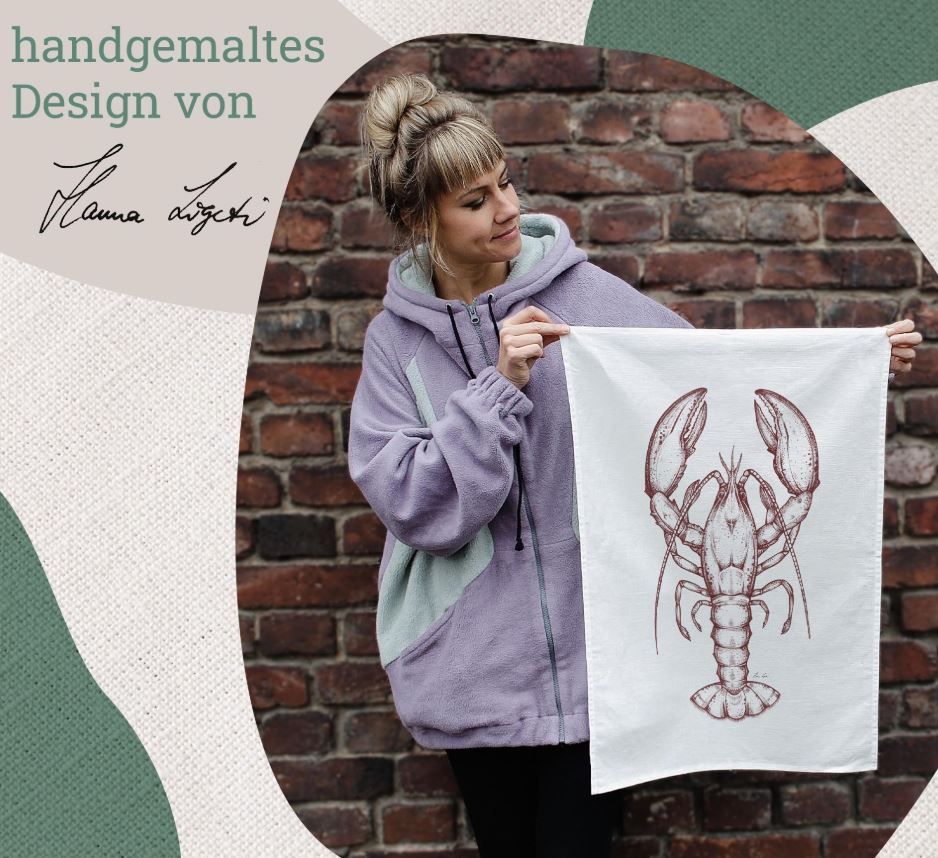Geschirrtuch Hummer
