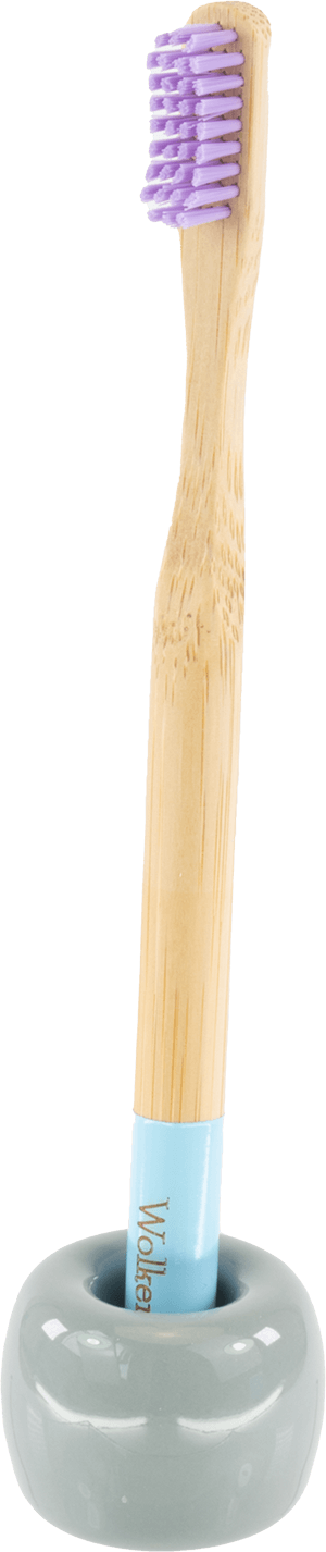 Keramik Zahnbürstenhalter grau