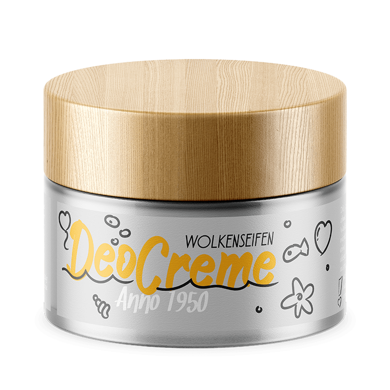 Deocreme Anno 1950 Glastiegel ohne Hintergrund