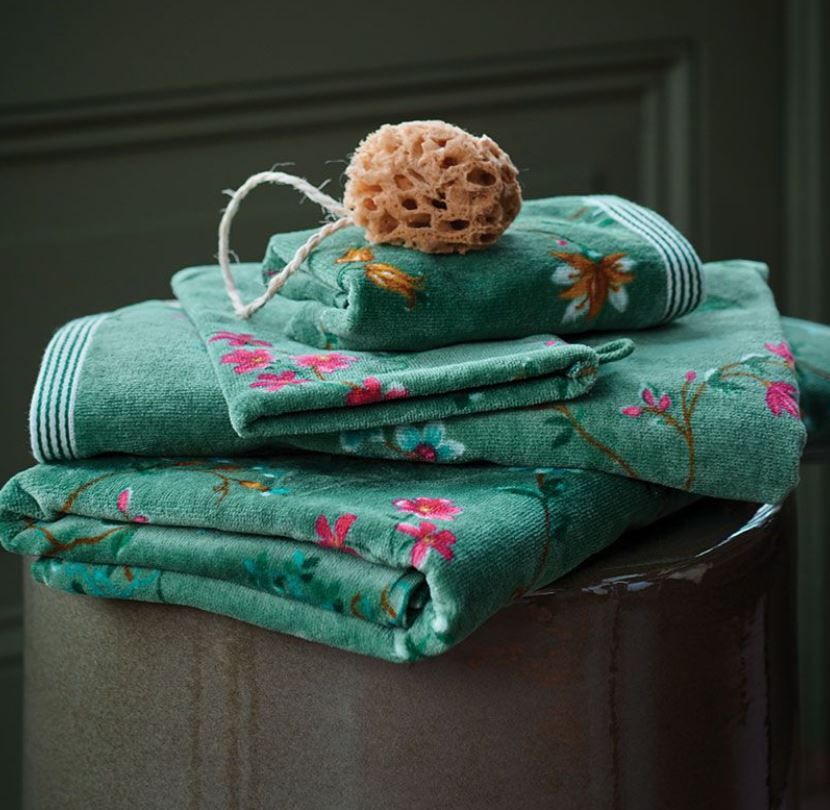 Badetuch Les Fleurs Grün