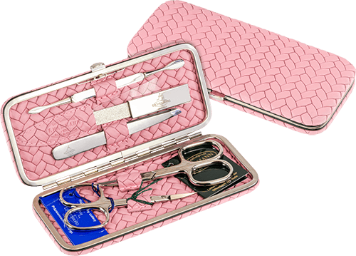Maniküre-Etui Flechtleder Rose F. Hammann Maniküre Etui Kalbleder Eschenburg