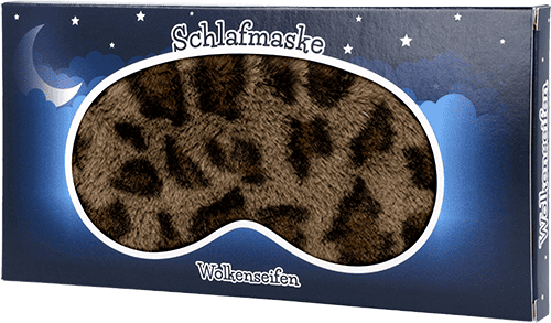 Kuschel-Schlafmaske aus Plüsch Leo braun