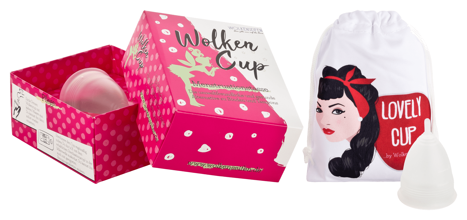Menstruationstasse Wolkencup klein Menstruationstasse Wolkencup klein ohne Hintergrund