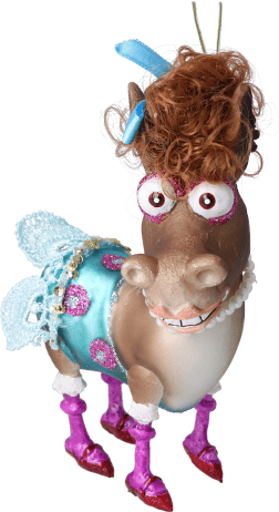 Anhänger Glitzer-Esel türkis Anhänger Glitzer-Esel türkis