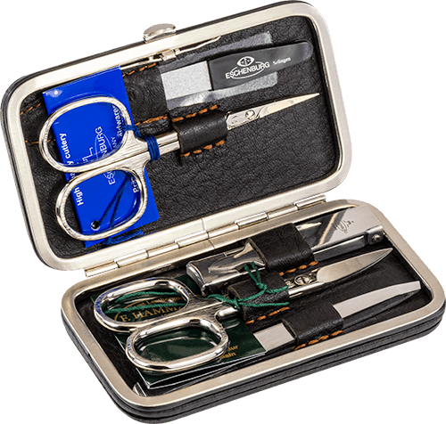 Maniküre-Etui Leder Dunkelbraun Maniküre-Etui Leder Dunkelbraun