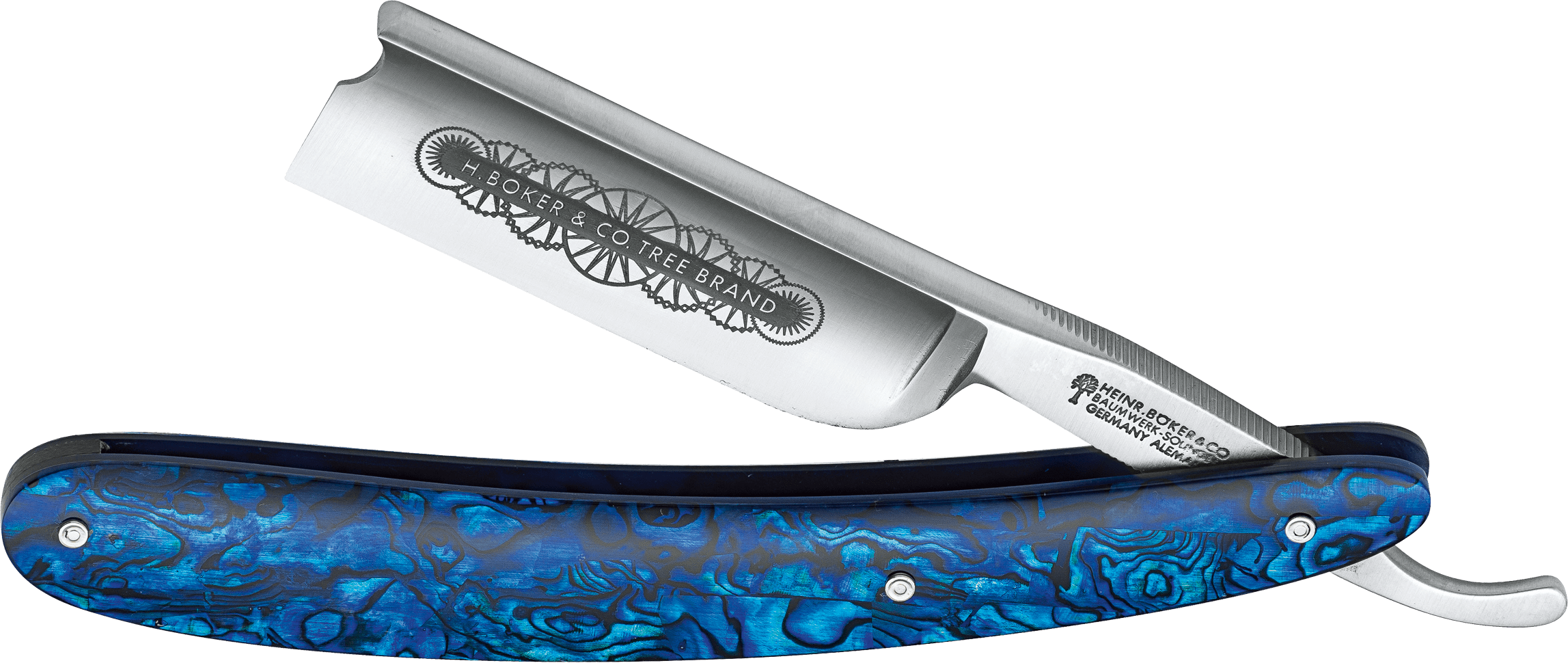 Rasiermesser Blue Shell Böker Rasiermesser Blue Shell 7/8" ohne Hintergrund