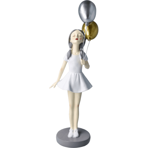 Mädchen Ballons stehend Dekofigur Resin Mädchen Ballons stehend