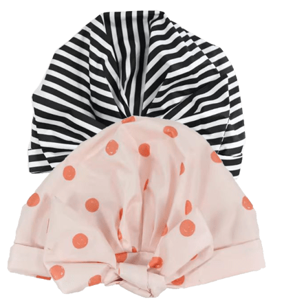Showercap Turban Showercap Turban Rosa mit Punkten