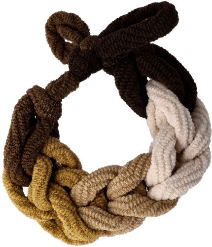 3 Haargummis geflochten 3 Haargummis geflochten