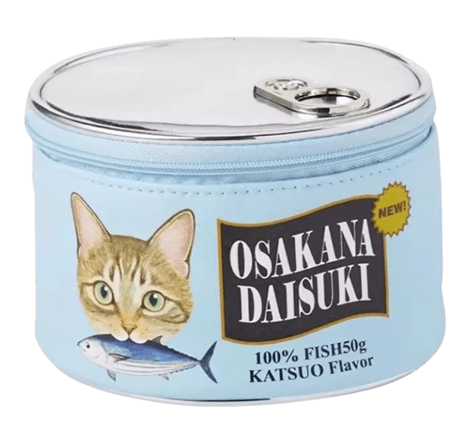 Dosentasche Hellblau Kosmetiktasche katzenfutterdose