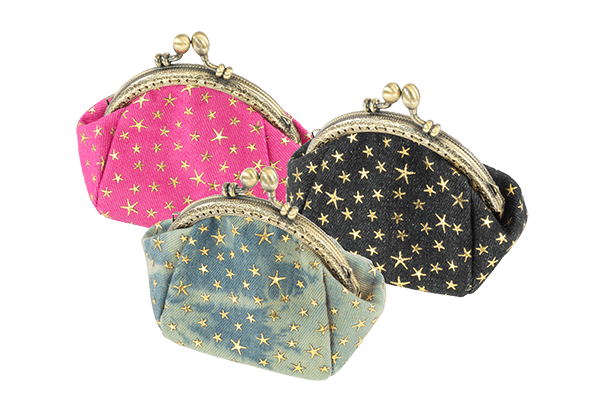 Mini-Clutch Sternchen Kosmetiktasche Clutch Sternchen